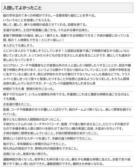 現役保護者アンケート②
